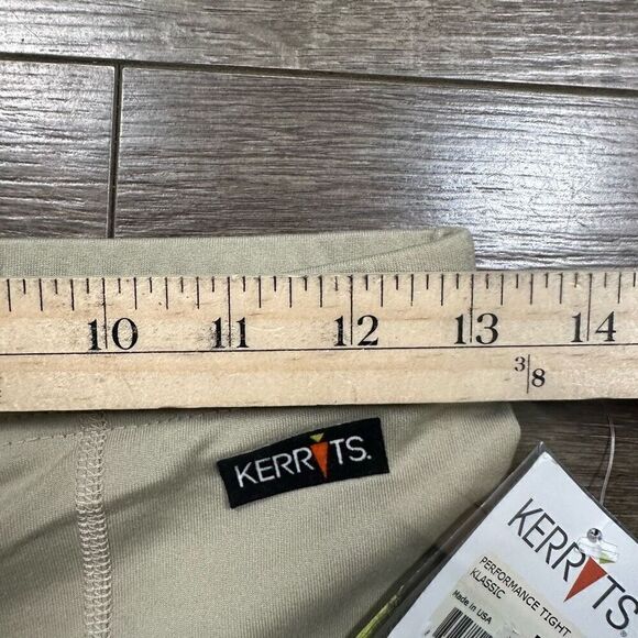 Kerrits Women’s Size Medium Flow Rise Knee Patch Performance Tights Tan NWT - Picture 5 of 7